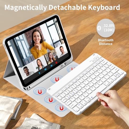 KenKe protective keyboard case showcasing the built-in left side pencil holder slot