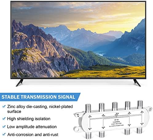 NEWCARE premium zinc die cast cable splitter displaying the internal shielding specifications text