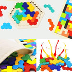 Kiouposy STEM educational gift set containing both the rectangular and hexagonal wooden puzzle boards.