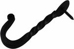 Renovators Supply black decorative bathroom towel hook in use
