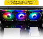 Thermalright multi layered infinity frame PC cooling kit showing included modular power connectors and mounting installation hardware.
