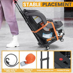 Orzbow car seat roller with secure bungee strap system