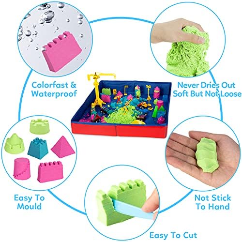 Close up of moldable magic sand from ThinkMax set