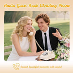 Vintage style audio guest book phone handset lifted