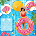 Motionchic jumbo swimming rings pink and blue donut design