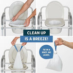 Heavy duty leak proof portable toilet bags for adult potty chairs