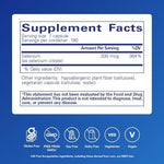 Pure Encapsulations Selenium Citrate supplement facts and ingredient label.