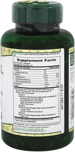 Nature's Bounty 1200mg softgels supplement facts and ingredients label