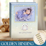 Close up of the keepsake box compartments containing a hospital bracelet and infant shoes for safe memory storage