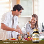 Piping Rock premium bee pollen wellness supplement container showcasing directions for daily usage