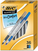 BIC ballpoint pen barrel and soft grip close up