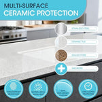 Using microfiber cloth to buff ceramic coating on household surface
