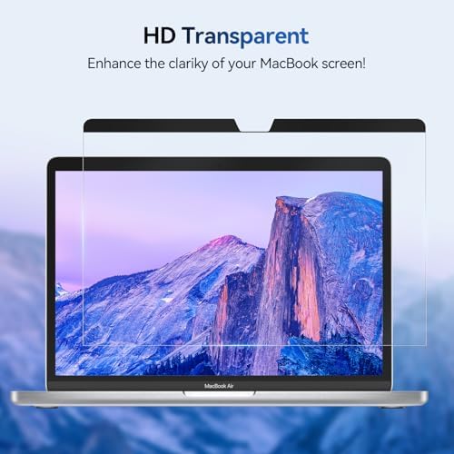 Anti-glare feature demonstration on MacBook Air screen