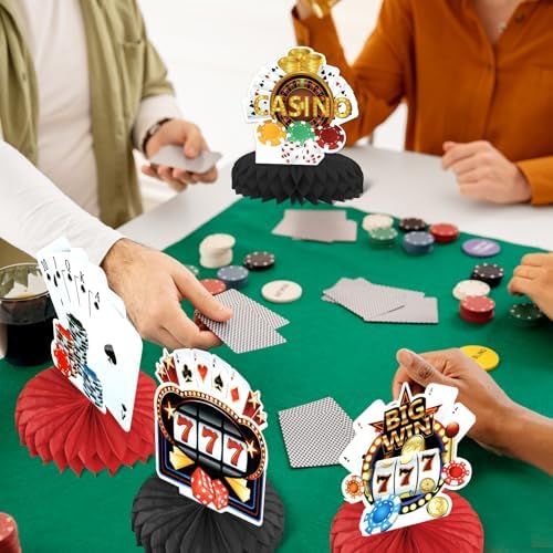 Three dimensional poker night table centerpiece set by Kskspe