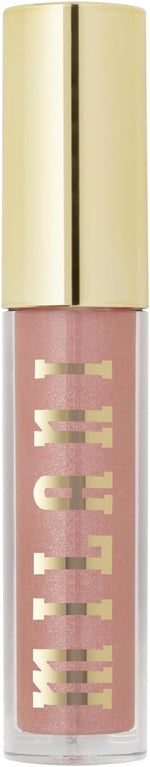 Milani non sticky plumping lip gloss texture macro view