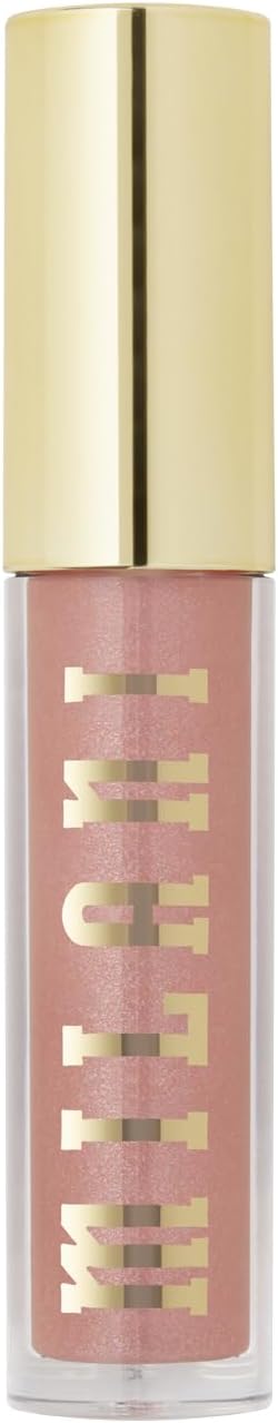 Milani non sticky plumping lip gloss texture macro view