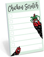 Daily Ritmo chicken scratch notepad showing 4 by 6 inch dimensions