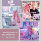 Stylish Kawaii Pixel gaming console laptop cover sticker