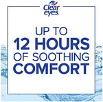 Applying Clear Eyes drops for 12 hour soothing comfort