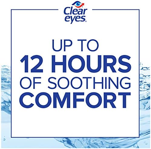 Applying Clear Eyes drops for 12 hour soothing comfort