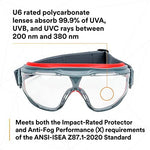 3M Goggle Gear 500-Series GG501SGAF, Clear Scotchgard Anti-Fog Lens - Image 8