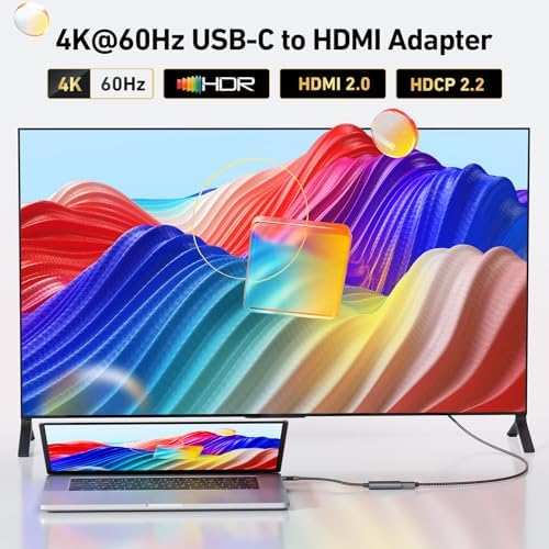 Uni Thunderbolt compatible Type C display converter showing non slip design