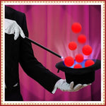 Red sponge balls set for street magic performance