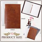 Close up of Eccliy His Vows and Her Vows embossed leather notebooks