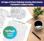 Interior view of Zoco large print word search and Sudoku puzzles