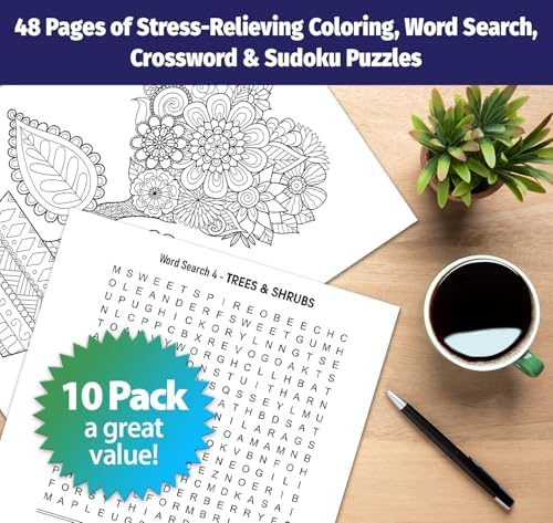 Interior view of Zoco large print word search and Sudoku puzzles