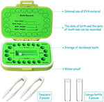 Open Jetec tooth organizer showing 20 slots for teeth