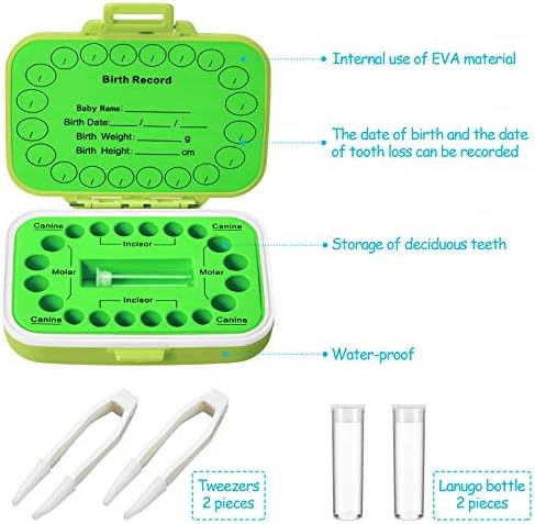 Open Jetec tooth organizer showing 20 slots for teeth