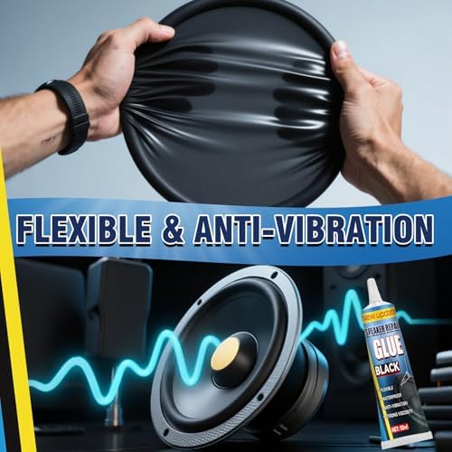 Hand holding Nexkayee speaker glue for diy audio project