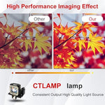 CTLAMP PK-L2210U compatible projector lamp back connection terminals and secure mounting layout.