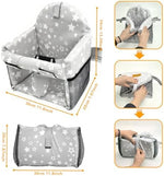 Close up of soft cushioned padding on baby cart cover