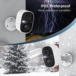 GMK 2K resolution security camera displaying color night vision spotlight functionality