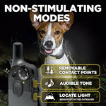 Dogtra 200iQ electronic dog collar package showing swappable remote casings and charging accessories
