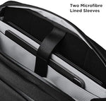ALPAKA Elements Tech Brief Pro wide opening accordion main compartment showing laptop storage