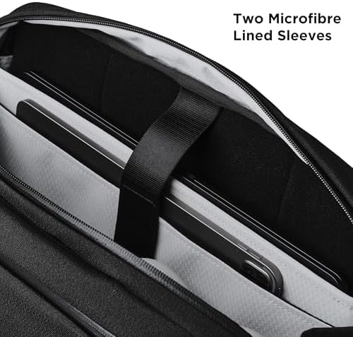 ALPAKA Elements Tech Brief Pro wide opening accordion main compartment showing laptop storage