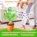 Close up of soft plush texture on talking cactus toy