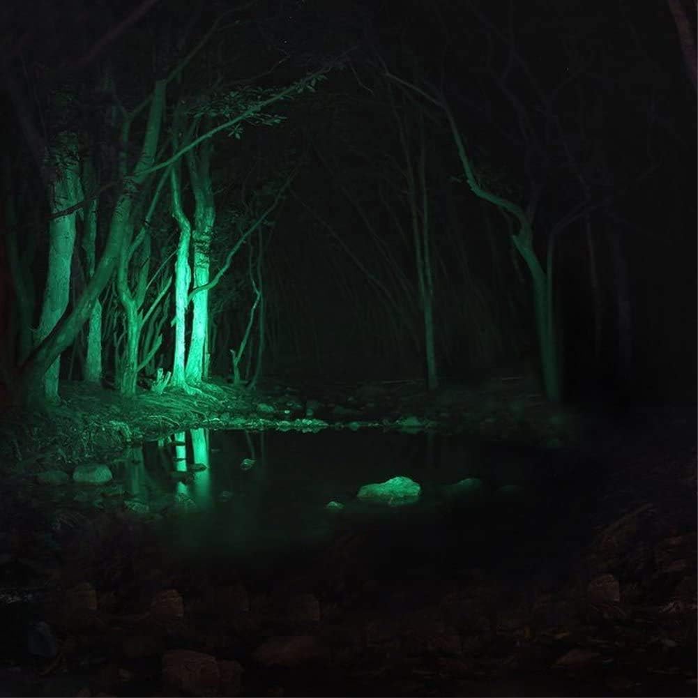 Single 1 Mode Zoomable LED 150 Yard Green Light Flashlight Torch for Fishing Hunting Detector - Image 7