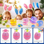 Six pack assortment of terramus spinning easter egg toys