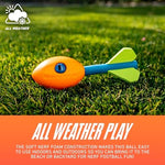 Nerf long distance aero flyer toy packaged and ready for outdoor playtime