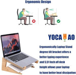 YOCAHAOY dual use computer stand flipped vertically to hold a closed premium laptop