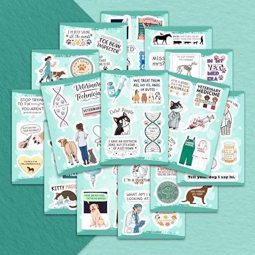 Waterproof veterinary stickers for stationery items