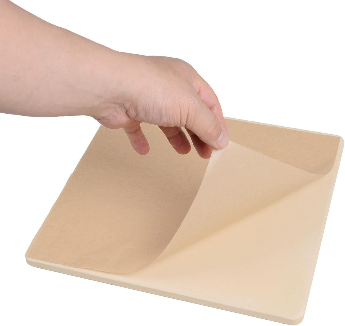 Garpernics cordierite baking stone with parchment paper