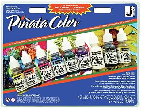 Jacquard Pinata alcohol ink bottles arranged to show vibrant multicolor assortment