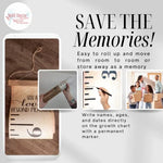 Kids room wall decor growth chart showing full length measurement scale