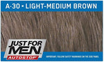 Complete contents of the authentic USA imported men's hair coloring product spread out clearly.