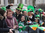 Liatunou St. Patrick's Day Leprechaun Top Hat worn by adult